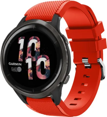 Produktbild von Strap-it Garmin Venu 2 Armband Silikon - 45mm - Rot