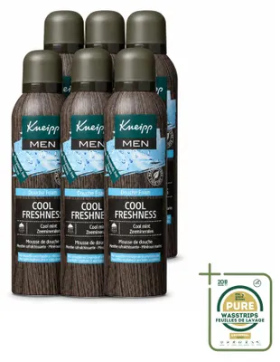 Image de 6 flacons de gel douche rafraîchissant Kneipp pour hommes - 200 ml - Pack économique - 6 pièces