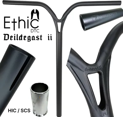 Produktbild von Ethic DTC Deildegast V2 Stunt Scooter Bar Light HIC/SCS Schwarz Matt 72cm