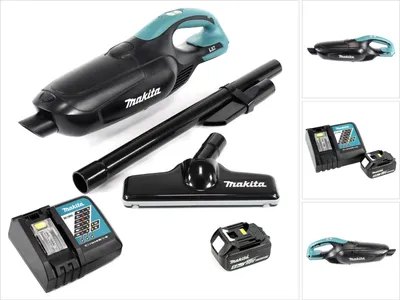 Obrázek produktu pro Akumulátorový vysavač Makita DCL 182 RT1 B 18 V černý + 1x akumulátor 5,0 Ah + nabíječka