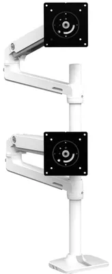 Zdjęcie produktu dla Ergotron LX Series LX Dual Stacking Arm, Zacisk, 9,1 kg, 101,6 cm (40"), 100 x 100 mm, Opcja regulacji wysokości, Biały