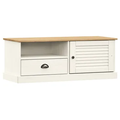 Produktbild von vidaXL TV-Schrank VIGO Weiß 106x40x40 cm Massivholz Kiefer
