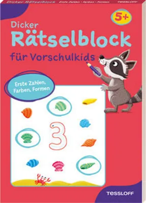 Immagine prodotto di Dicker Rätselblock für Vorschulkids. Erste Zahlen, Farben, Formen