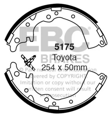 Image de EBC Jeu de mâchoires de frein Arrière Toyota