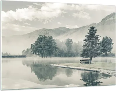 Produktbild von Bilder auf glas - Einteilig - Cool Landschaft Berge - 120x80cm - Glasbilder - Wandbilder - Bilder - zum Aufhängen bereit - Wanddekoration aus Glas - Glas Bilder - Wandbild auf Glas - GAA120x80-4611