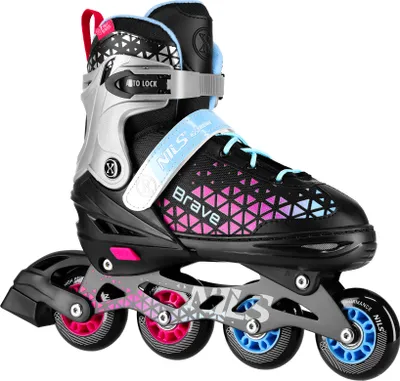 A single inline skate is shown against a white background.