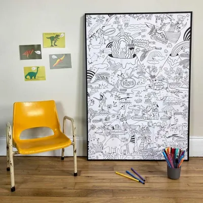 Image de Mon poster géant à colorier - Dinoworld