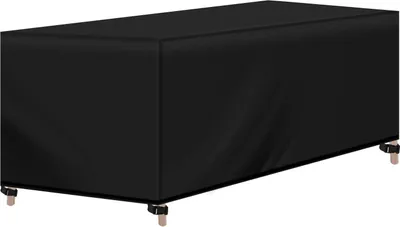 Image de Housse de protection pour mobilier de jardin, 420D Oxford, noire, 170x95x74 cm