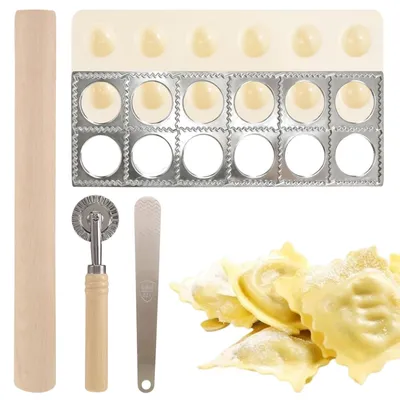 Productafbeelding van Ravioli uitsteekvormpjes, deegraandjes, voor knoedels en desserts