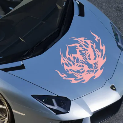 Produktbild von Aufkleber - Autoaufkleber "Tiger Tribal" 70cm x 60cm hellrosa - Tuning Carystyling Heckscheibe Auto