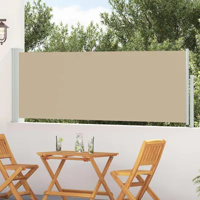 Obrázok produktu pre Retračná bočná markíza Béžová 500 x 100 cm Polyester