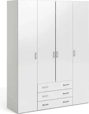 Immagine prodotto di Dmora Guardaroba Grande Amoruccio 49.5x200.4h cm Bianco Bianco Lucido, Appendiabiti 4 Ante