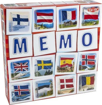 Image de Tactic Memo Flags, Jeu de société, Mémoire, 3 ans et plus, 10 min, Jeu familial