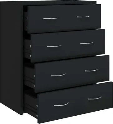 Produktbild von Komoda z 4 szufladami 60×30,5×71 cm Czarna
