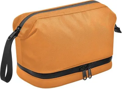 Produktbild von Wasserdichte Reisetoilette, kompakt, orange, mit Trocken-/Nassenteil