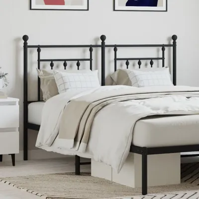 Produktbild von vidaXL Kopfteil Metall Schwarz 150 cm - Kopfteil - Kopfteile - Bettkopfteil - Kopfteil Für Doppelbett