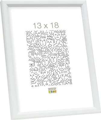 Immagine prodotto di Deknudt S236K1 cornice in legno bianca 10x15 cm, dimensione 12x17x1,2 cm