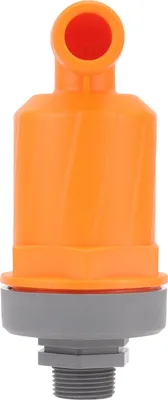 Image de Orange purgeur automatique d'air��Vanne d'a?ration haute temp�rature Grande vitesse de circulation PP Echappement Top G1/2 Bottom G1 Type rapide 6632a