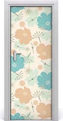 Produktbild von Tulup Türaufkleber 75x205 cm Dekorative Aufkleber Selbstklebend Wasserdichte Tapete Abnehmbar Schlafzimmer Wohnzimmer Wohnkultur - Blumenmuster