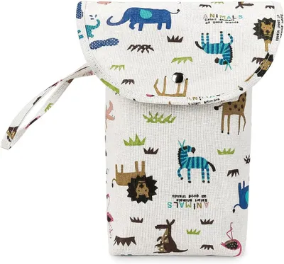 Imagen del producto de Bolsa plegable para pañales, organizador con asa, 13x7x27 cm, ideal para llevar de viaje
