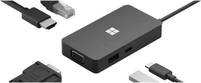 Obrázok produktu pre Microsoft 1E4-00003 Dokovacia stanica a replikátor portov pre prenosné počítače čierna