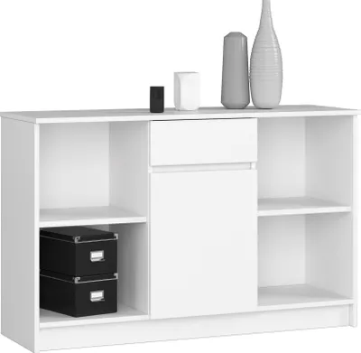 Produktbild von raumhirsch Kommode modern - Sideboard 120 cm - 1 Tür - 1 ausziehbare Schublade - 6 Einlegeböden -