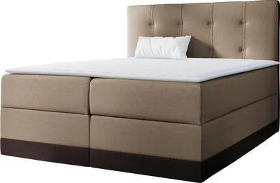 Produktbild von MIRJAN24 Boxspringbett Royal, Doppelbett mit zwei Bettkästen für die Bettwäsche, Stilvoll Polsterbett (Farbe: Kameleon 29 + Kameleon 9, Größe: 200 x 200 cm)