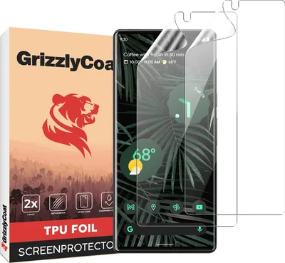 Produktbild von GrizzlyCoat Google Pixel 6 Pro Hydrogel TPU Displayschutz - Hüllenfreundlich + Applikator (2er Pack)