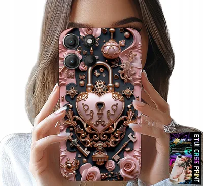 Zdjęcie produktu dla Etui Do Motorola Edge 60 Fusion - Kobiece, Modne Wzory, Kłódka Serce Róża