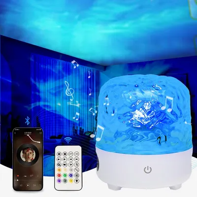 Produktbild von Sternenhimmel-Galaxie-Projektor mit Bluetooth-Lautsprecher, 16 Effekten, Fernbedienung und Nachtlicht für die Schlafzimmerdecke