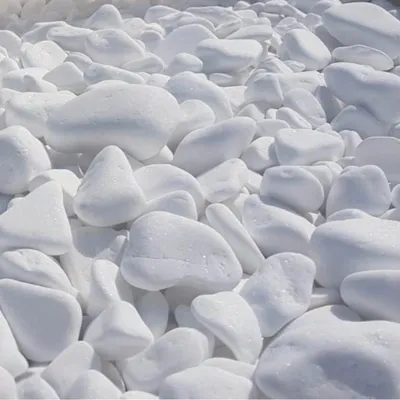Immagine prodotto di Pietre di fiume - 2 kg - Pietre decorative bianche come la neve - 2-4 cm - Thassos - Bianche