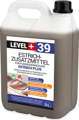 Produktbild von 5L Profi Estrichzusatzmittel Fussbodenheizung Heizestrich Zementestrich RM39