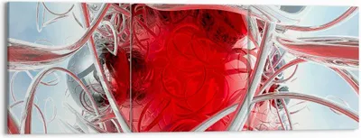Produktbild von Bild auf Leinwand - Leinwandbild - Abstrakt zusammensetzung 3d grafiken - 150x50cm - Wand Bild - Wanddeko - Leinwanddruck - Bilder - Kunstdruck - Leinwand bilder - Wandkunst - CA150x50-0998