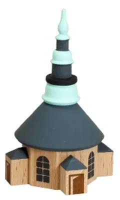 Produktbild von Miniaturhaus Kirche Seiffen bunt Höhe 7 cm NEU