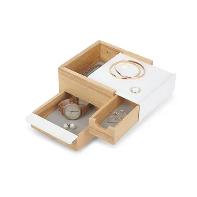 Image de UMBRA boîte à bijoux STOWIT MINI - blanc,naturel