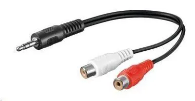 Image de Câble PremiumCord Jack 3.5mm-2xCINCH M/F 20cm