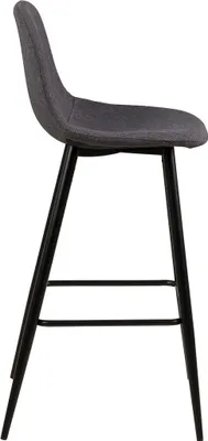 Image de Wilma tabouret de bar tissu gris.