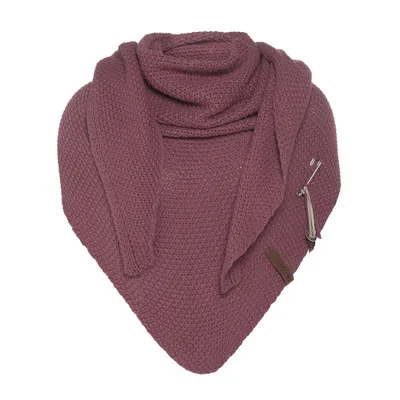 Image de Knit Factory Coco Écharpe triangulaire 190x85 cm Rouge lisse