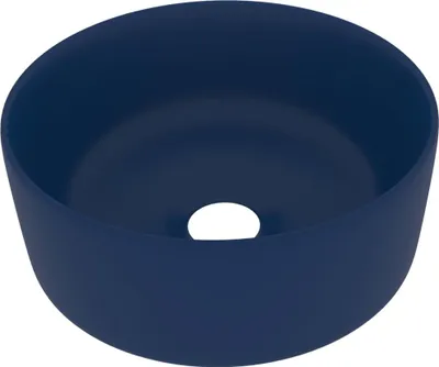 Produktbild von vidaXL s Waschbecken Rund Matt Dunkelblau 40x15 cm Keramik