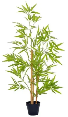 Zdjęcie produktu dla Sztuczna roślina bambusowa - drzewko w doniczce - wysokość 120 cm - sztuczna roślina do wnętrz - wykonana z tworzywa PP - dekoracja do wnętrz - kolor zielony