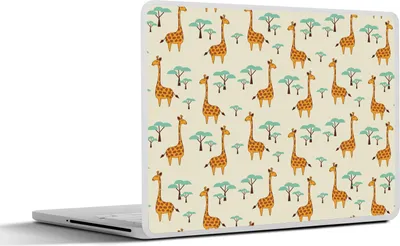 Produktbild von MuchoWow® Laptop Aufkleber Sticker Cover Giraffe - Tiere - Muster 40x30 cm - Laptop Dekoration - Selbstklebend