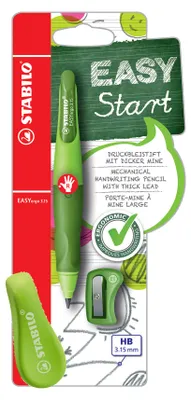 Produktbild von Ergonomischer Druckbleistift zum Schreibenlernen STABILO EASYergo 3.15 R Hellgrün/Dunkelgrün + Radierer