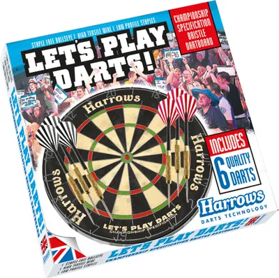 Produktbild von Harrows Lets Play Darts Black 4 kg Dartscheibe