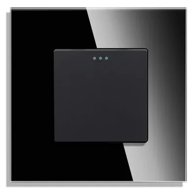 Immagine prodotto di Interruttore unipolare, vetro nero, 10A 250V, per montaggio a parete