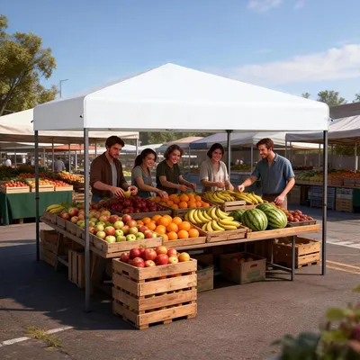 Produktbild von Faltpavillon 3x3m Wasserdicht Pop Up Höhenverstellbar Weiß Ohne Seitenwände