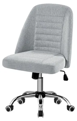 Produktbild von Ergonomischer Bürostuhl mit gepolstertem Stoff und Rollen, höhenverstellbar ohne Armlehnen