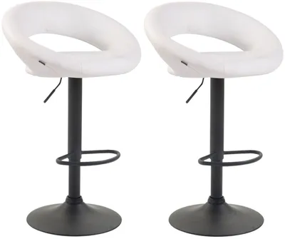Produktbild von 2er Set Barhocker Olinda Kunstleder schwarz weiß