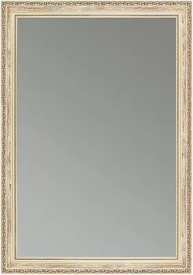 Produktbild von Antik Wandspiegel 70x150 cm mit Rahmen | Creme Weiß Gold | Shabby Chic Vintage Barock Spiegel mit Holzrahmen | Barockspiegel inkl. Metall Aufhänger und Montagematerial