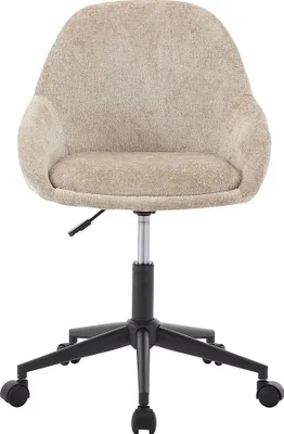 Produktbild von Bürostuhl - Velours - Beige - Höhenverstellbar - NAODY