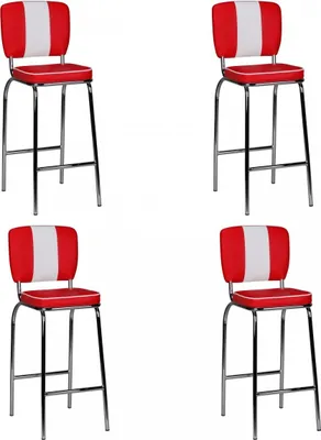 Obrázek produktu pro sada 4 barových židlí American Diner bar stool 50. léta retro židle USA 2 kusy USA